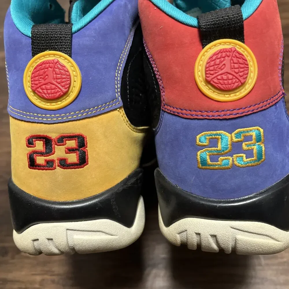 Size 9.5- Air Jordan 9 Retro Dream It, Do It Sneaker 302370 Multi Color CoShoes